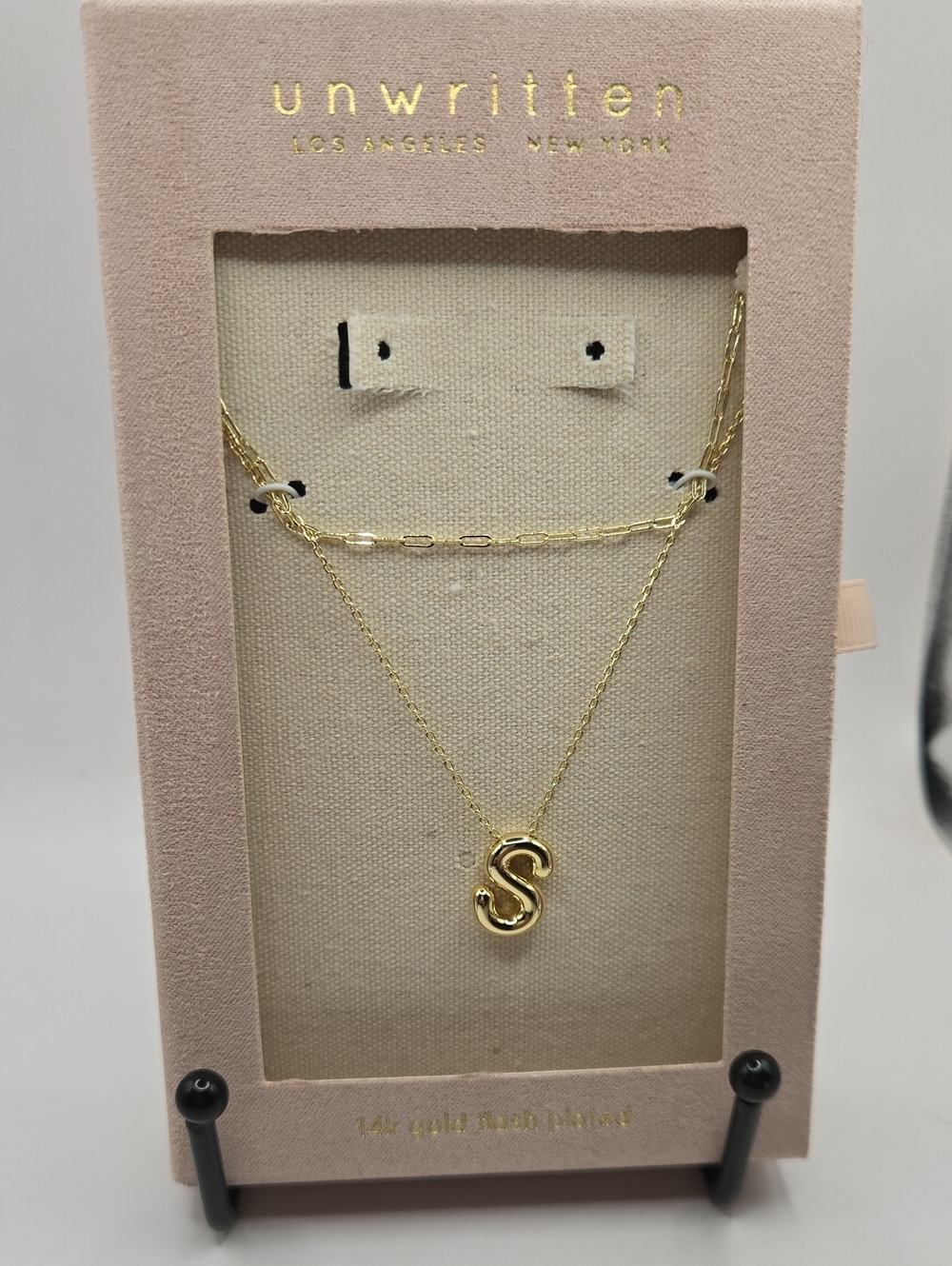NEW Unwritten Gold Layered Initial 'S' Necklace